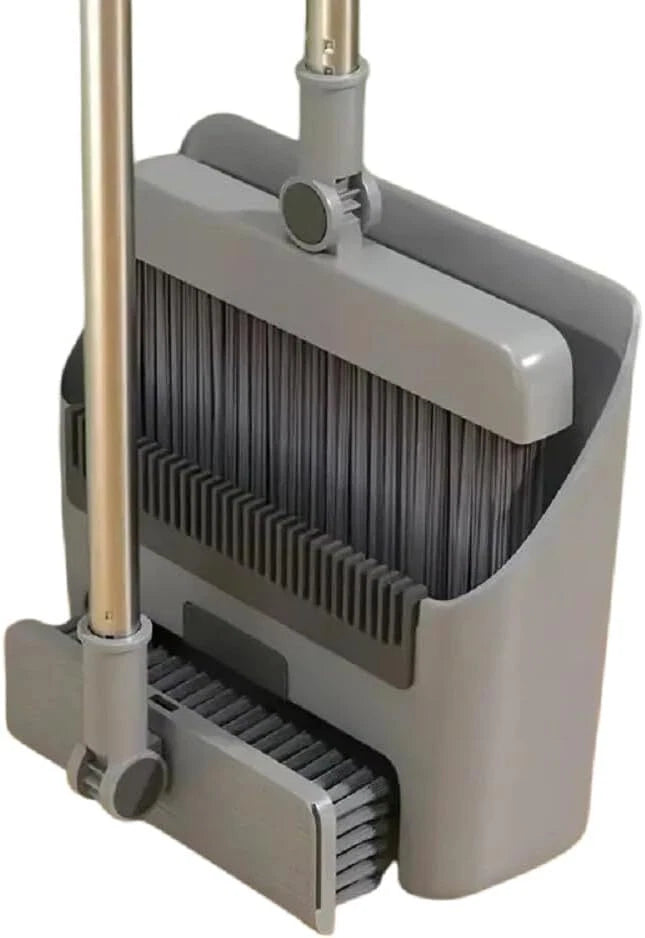 Broom & Dustpan Set 36-In Long Adjustable Handle Home Kitchen Office Hall Floor
