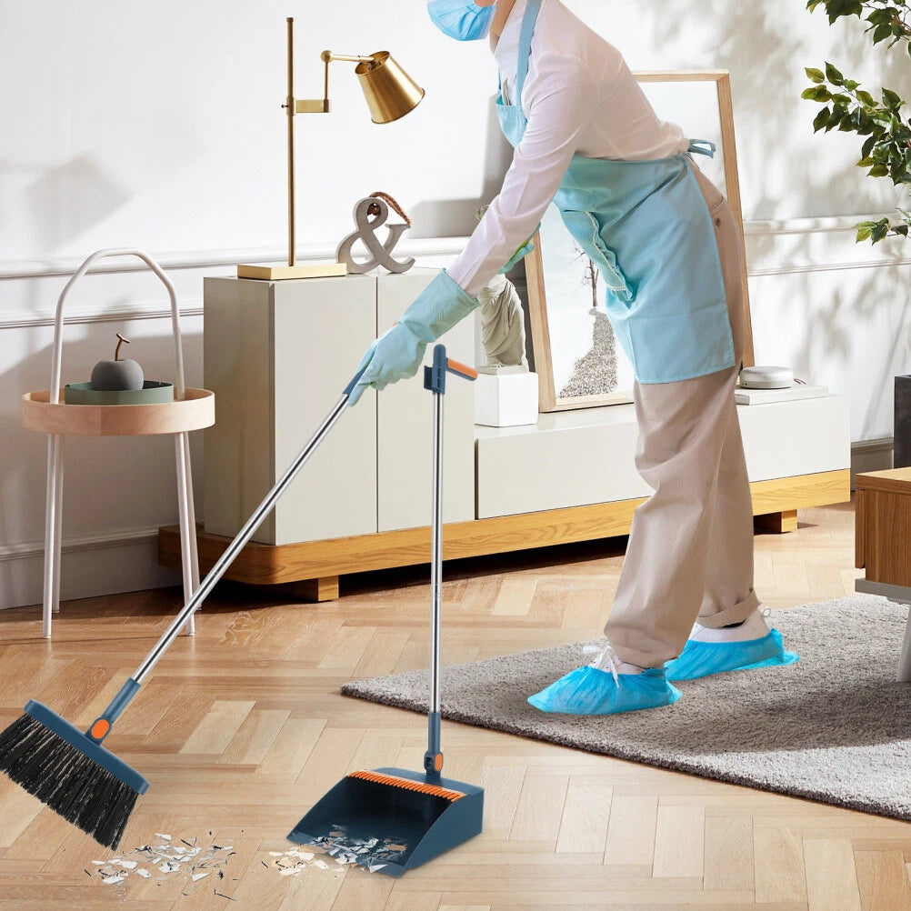 1 Set Broom With Dustpan Set Collapsible Broom And Dustpan For Home Dormitory
