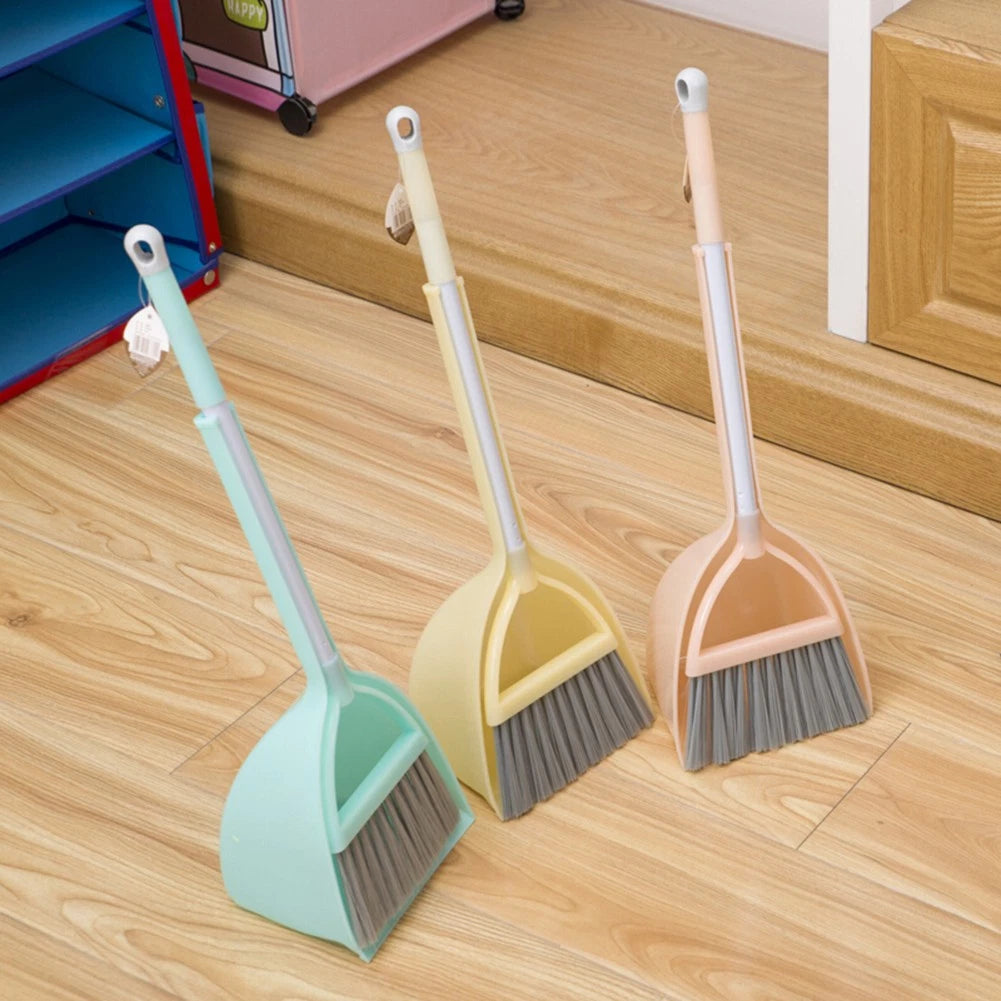 Mini Broom with Dustpan for Kids Little Housekeeping Helper Set