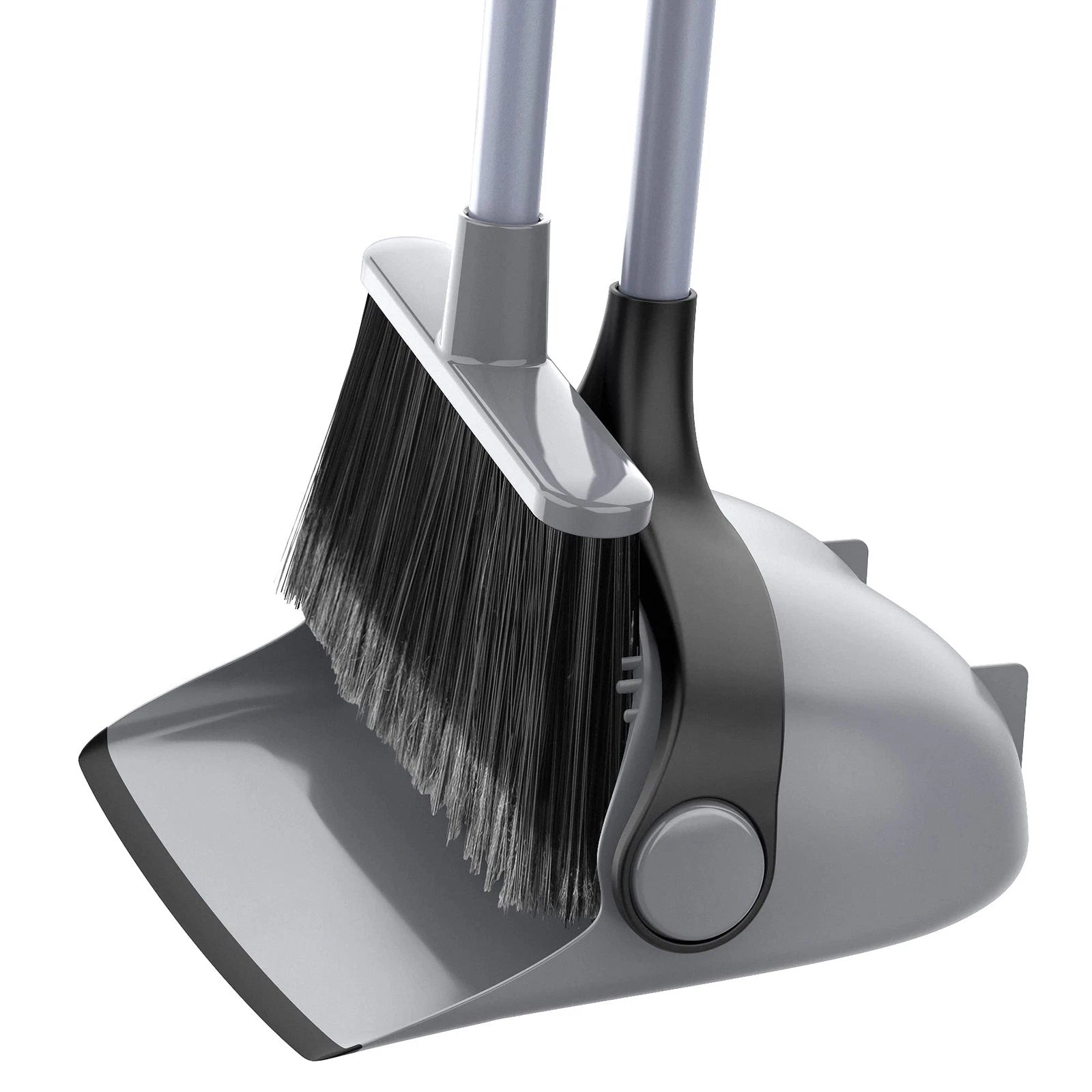 Broom and Dustpan Set with Adjustable Long Handle, Upright Combo for Floor, C...