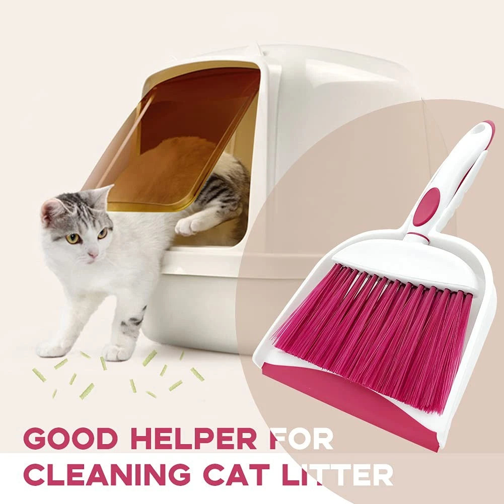 Small Broom and Dustpan Set, Small Dustpan and Brush Set, Mini Dust pan and B...