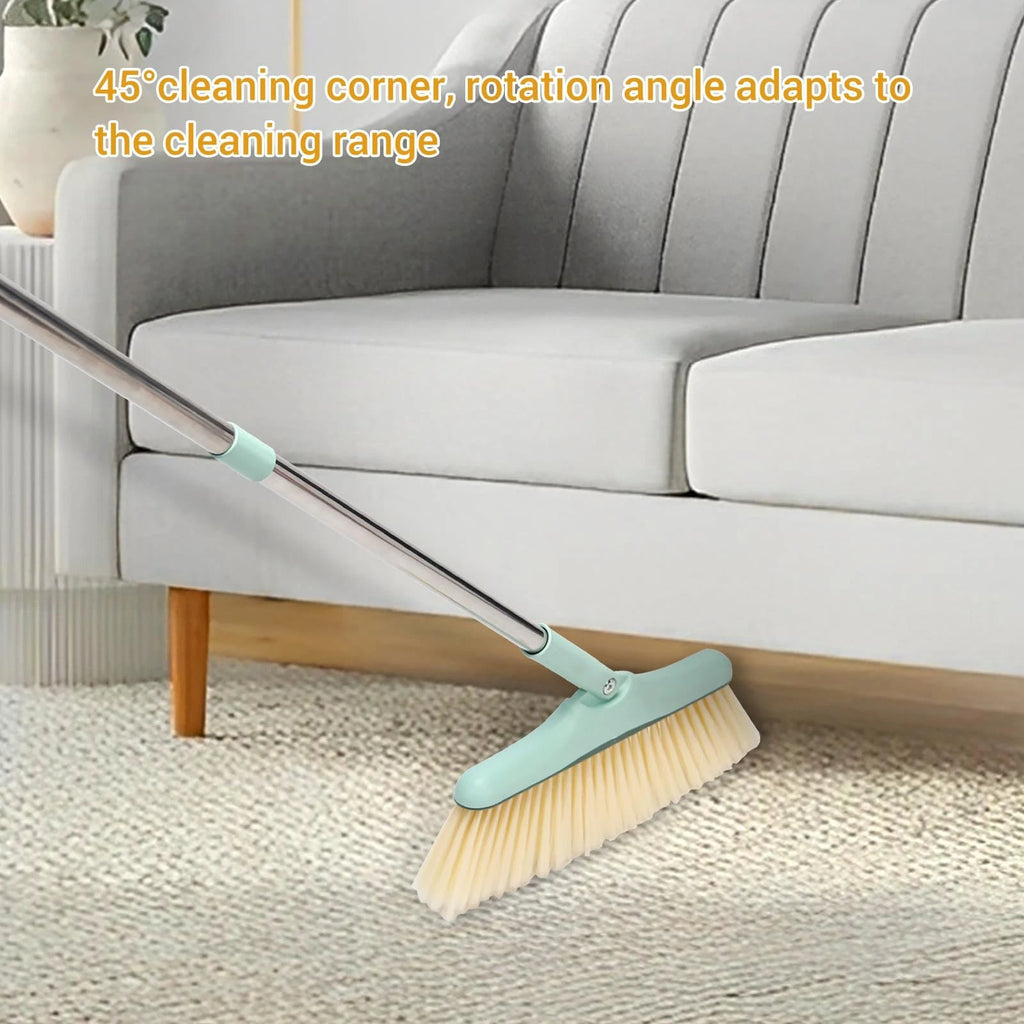 Broom and Dustpan Set with Long Handle Stand Up Pan for Home Office Lobby Use