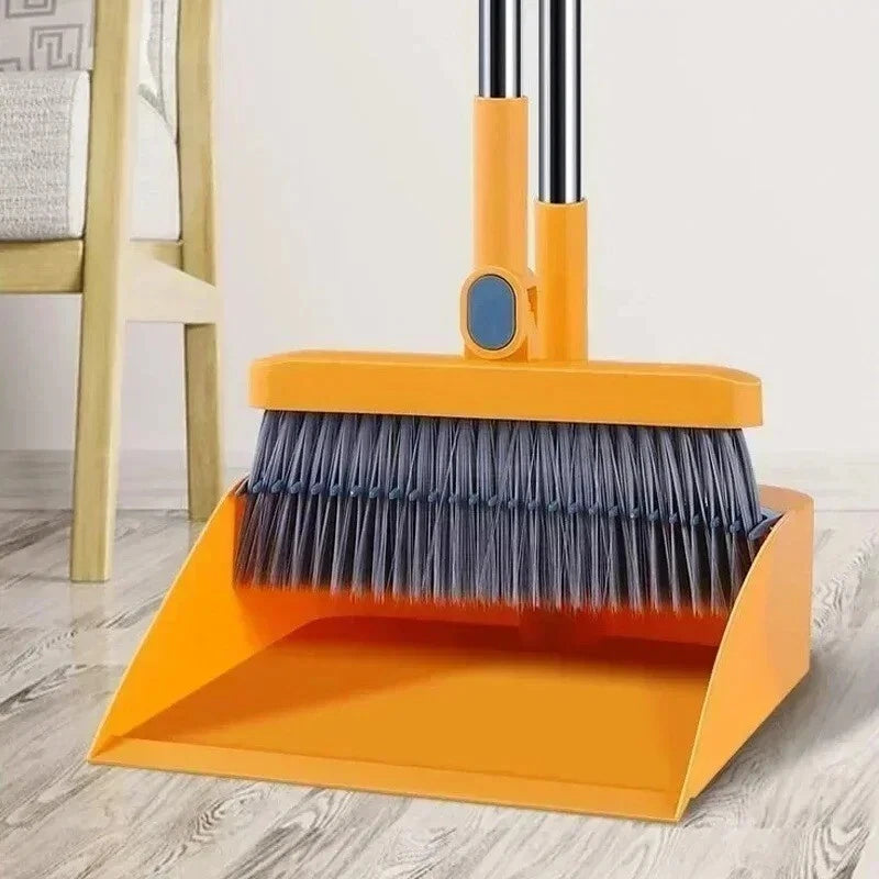 Broom Folding Dustpan Set Combination Household Broom Wiper Blade Hair Sweeping