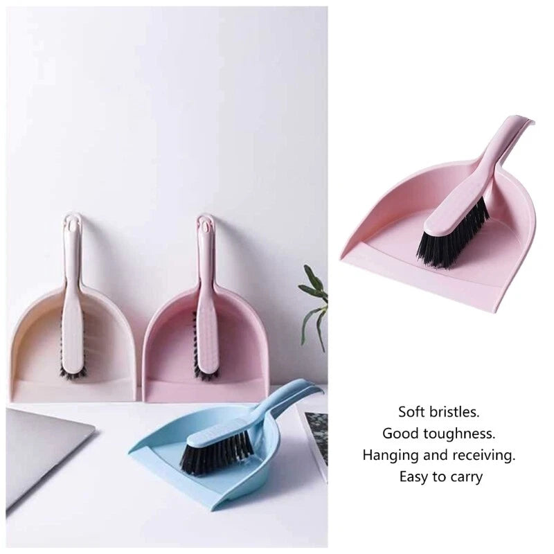 Small Broom and Dustpan Set for Home Mini Clean Brush with Dust Pans
