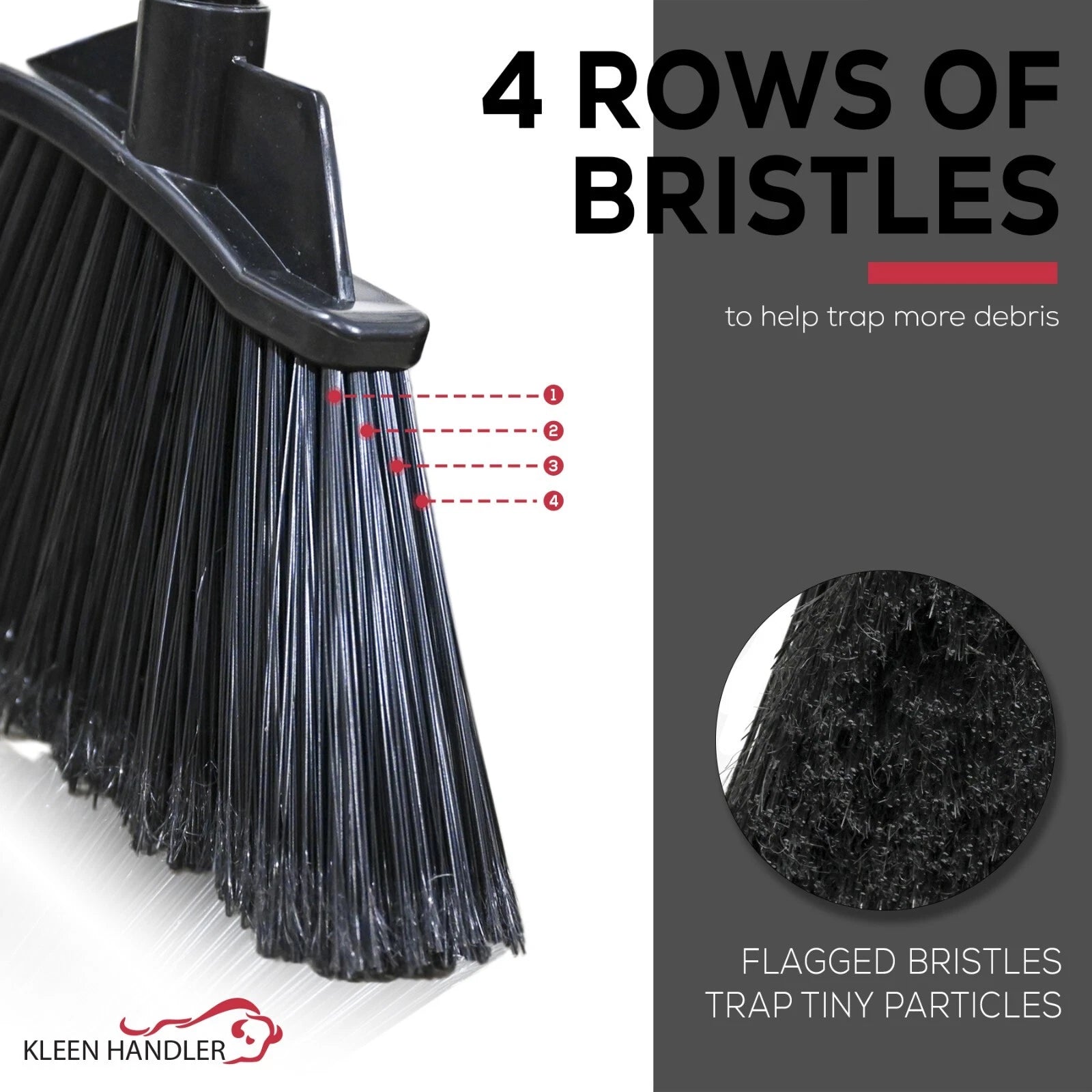 38" Upright Lobby Broom and Dustpan Set for Home & Commercial Use, 1 Set