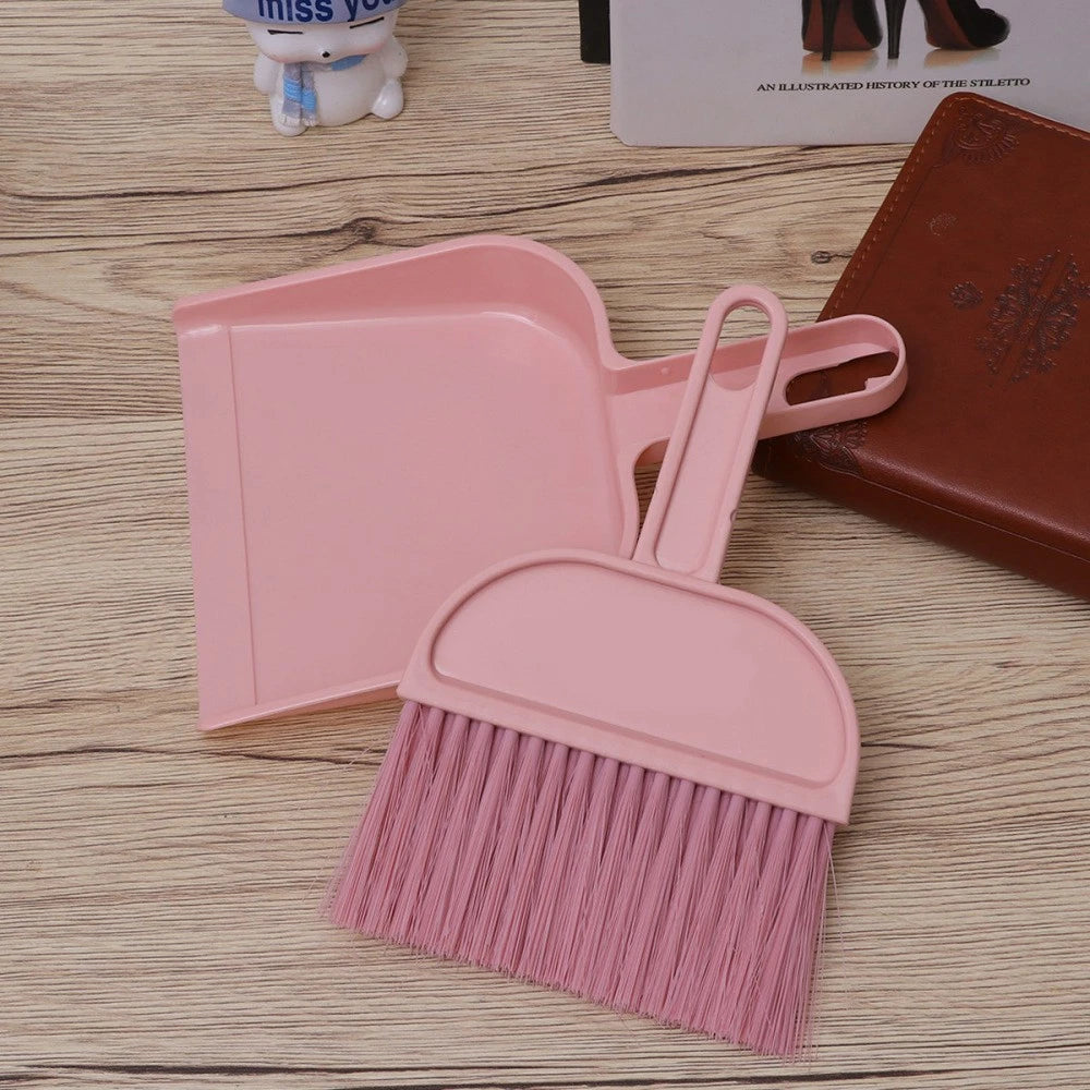 Mini Broom Dustpan Set Pet Hair Removal Cleaning Tools for Housekeeping