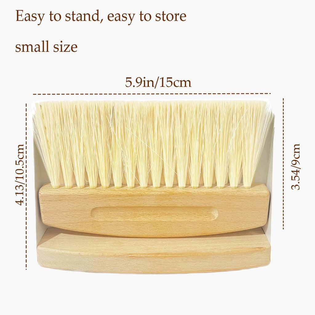 Mini Broom and Dustpan Set Small Metal and Brush Hand Whisk for Home Office