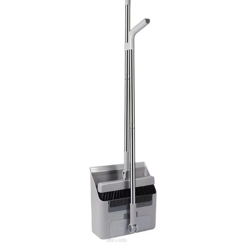 4 in 1 Broom and Dustpan Set Lightweight Upright Lobby Broom and Dust Pan Combo#