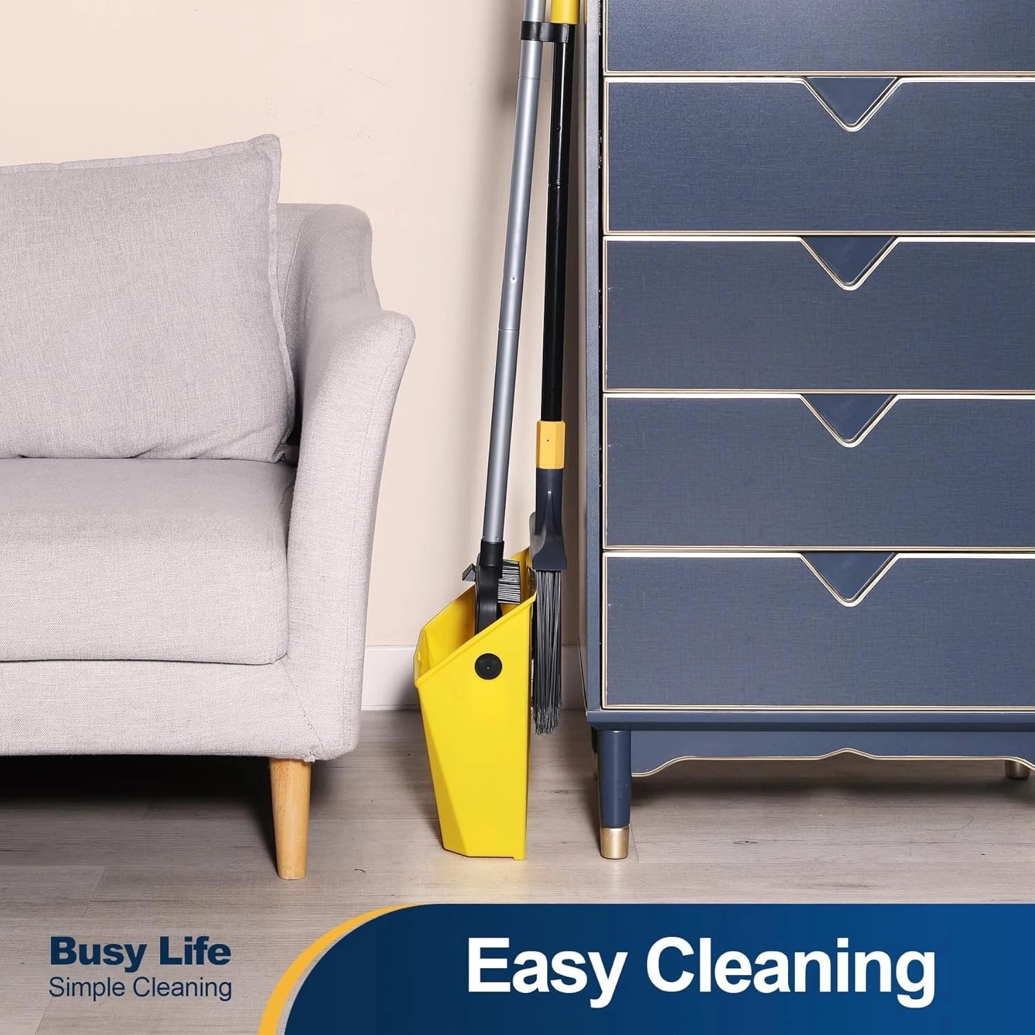Commercial Broom and Dustpan Set with Comb Commercial Outdoor Indoor
