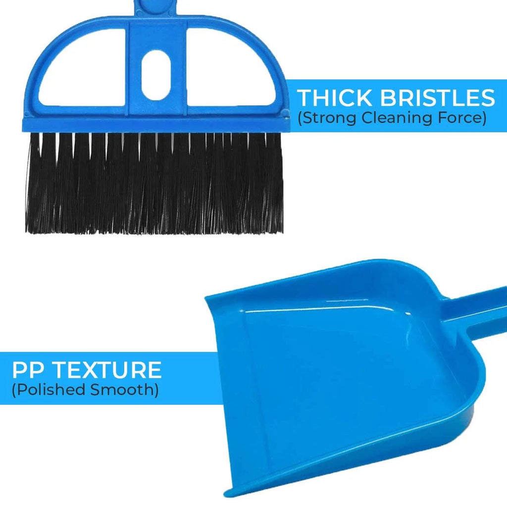 Mini Broom and Dustpan Set for Home Car Small Spaces Pets Camping Cleaning Kit