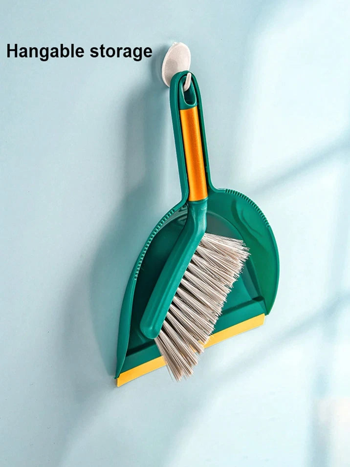 1 pc Mini Desktop Broom and Dustpan Set Soft Bristle Brush for Kitchen & Home