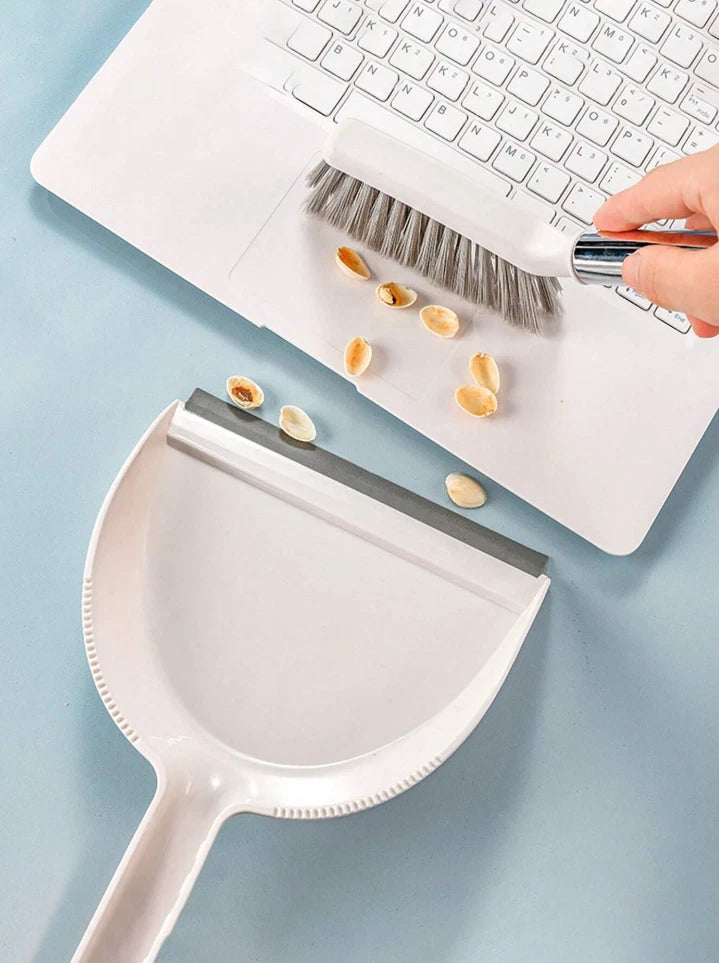 1 pc Mini Desktop Broom and Dustpan Set Soft Bristle Brush for Kitchen & Home