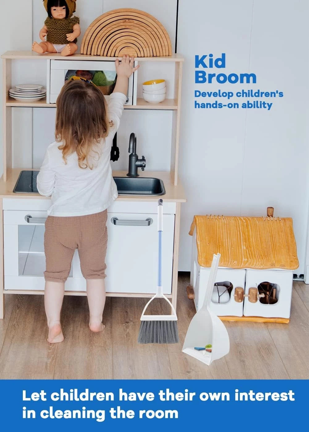 Broom and dustpan set, small broom and dustpan set, mini broom and dustpan