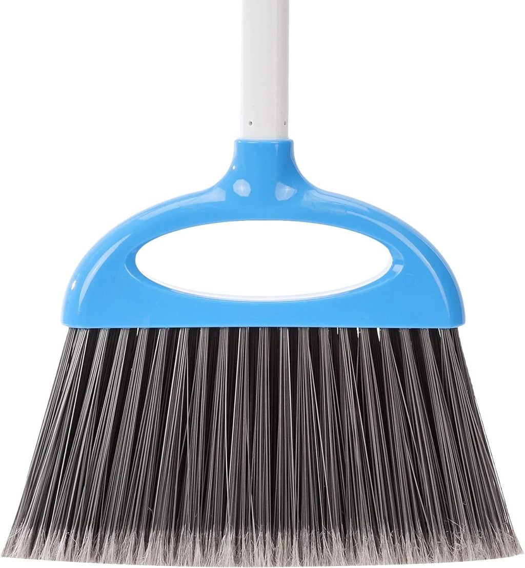 Dustpan Broom Set, Blue and White
