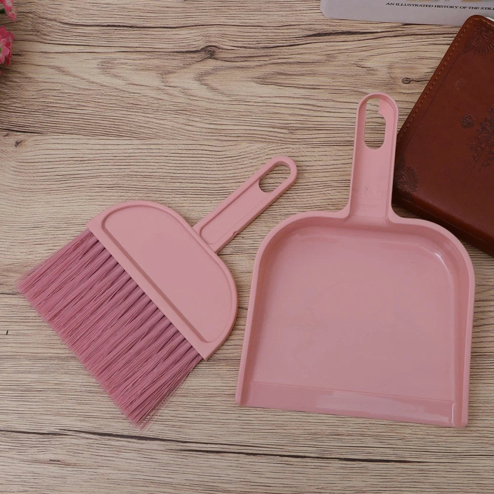 Mini Broom Dustpan Set Pet Hair Removal Cleaning Tools for Housekeeping