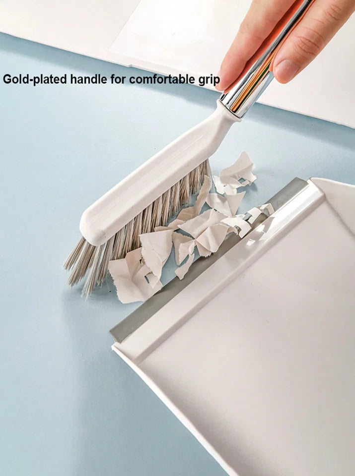 1 pc Mini Desktop Broom and Dustpan Set Soft Bristle Brush for Kitchen & Home