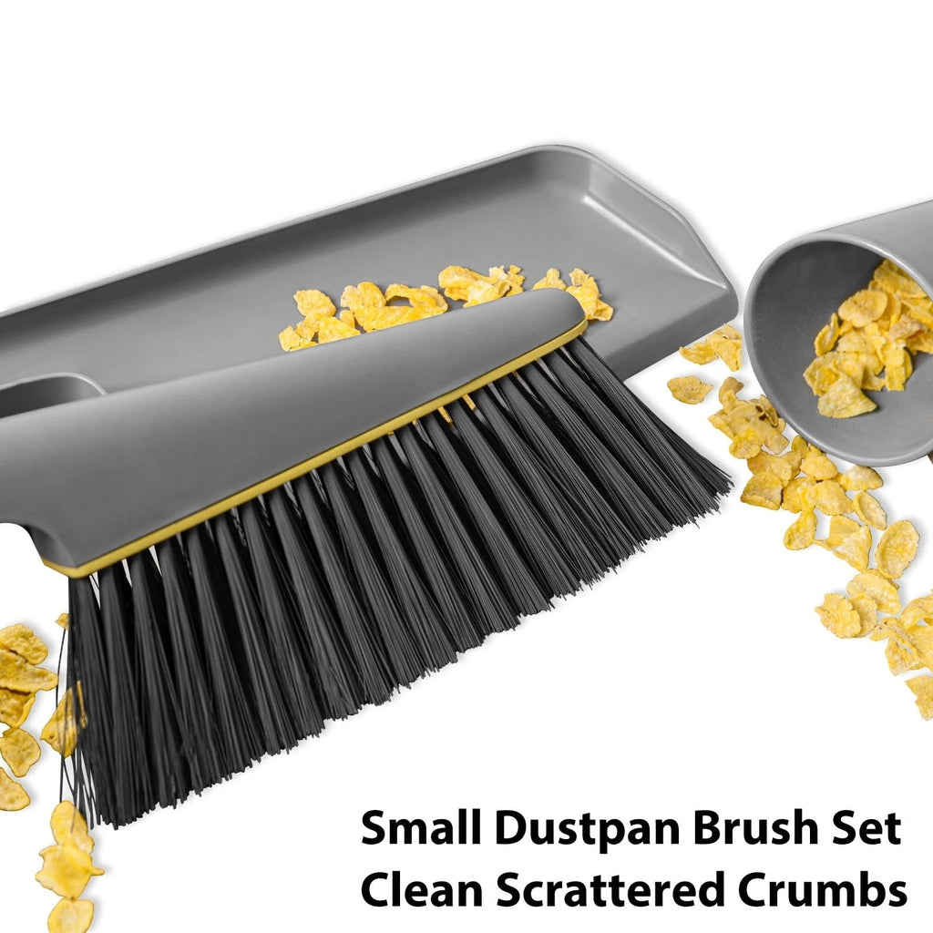 Small Broom and Dustpan Set Hand Mini Dust-Pan and Brush Handheld Portable
