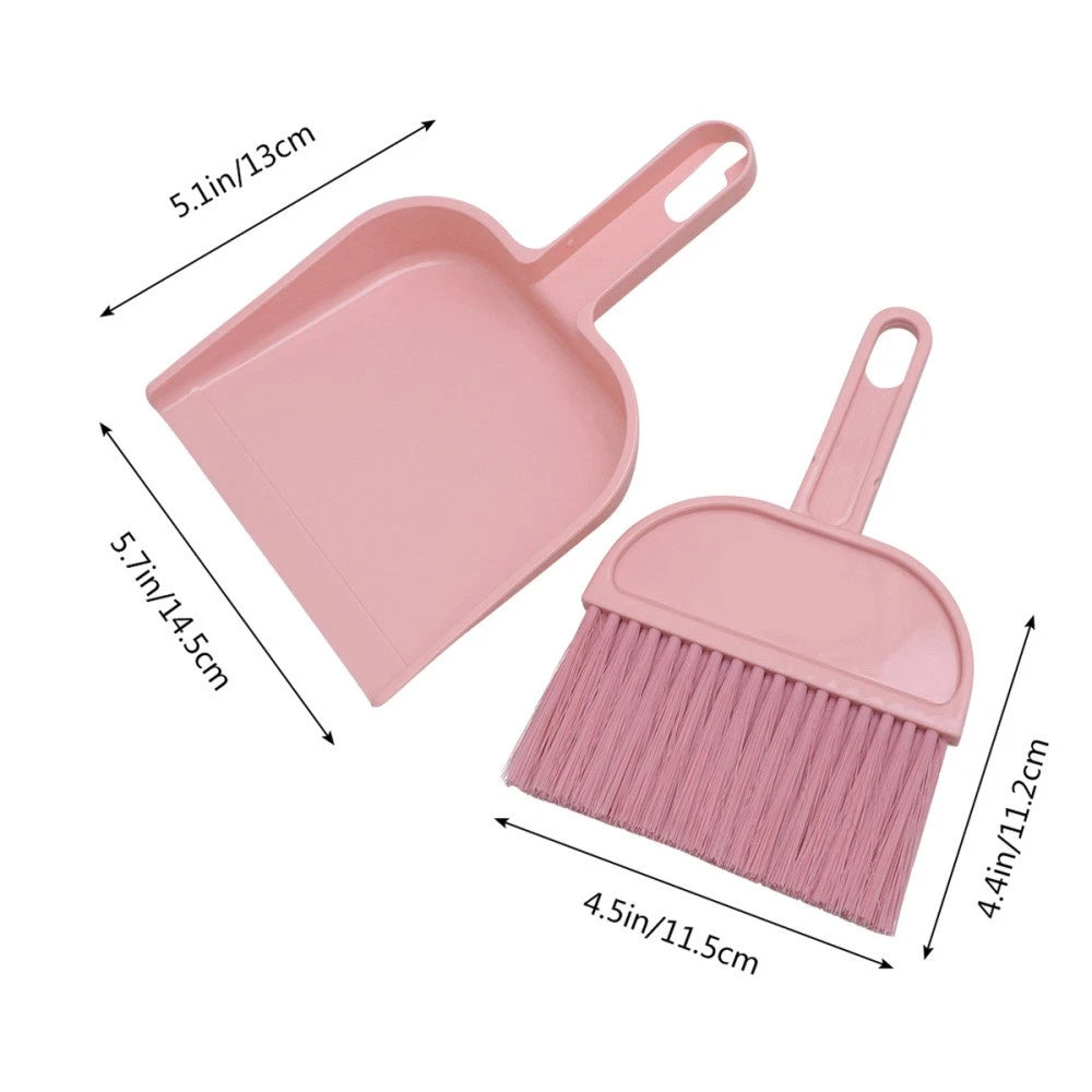 Mini Broom Dustpan Set Pet Hair Removal Cleaning Tools for Housekeeping