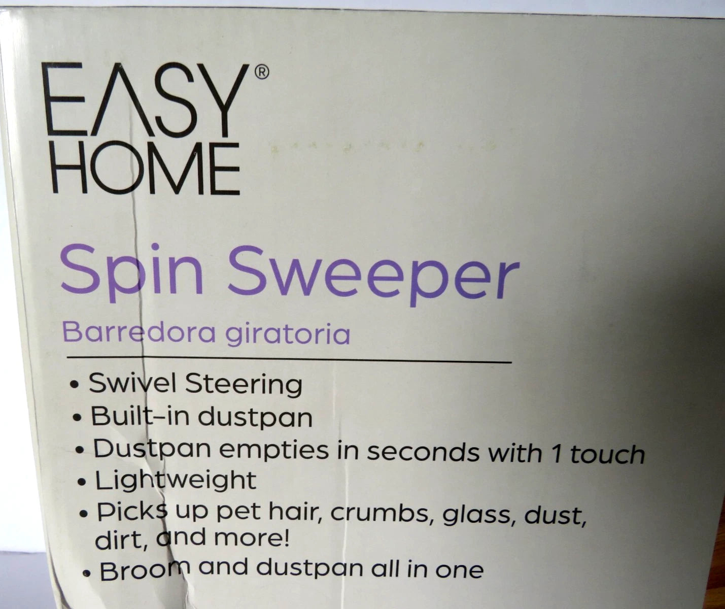 Spin Sweeper Broom Dustpan in One Household Floor Cleaning Easy Home
