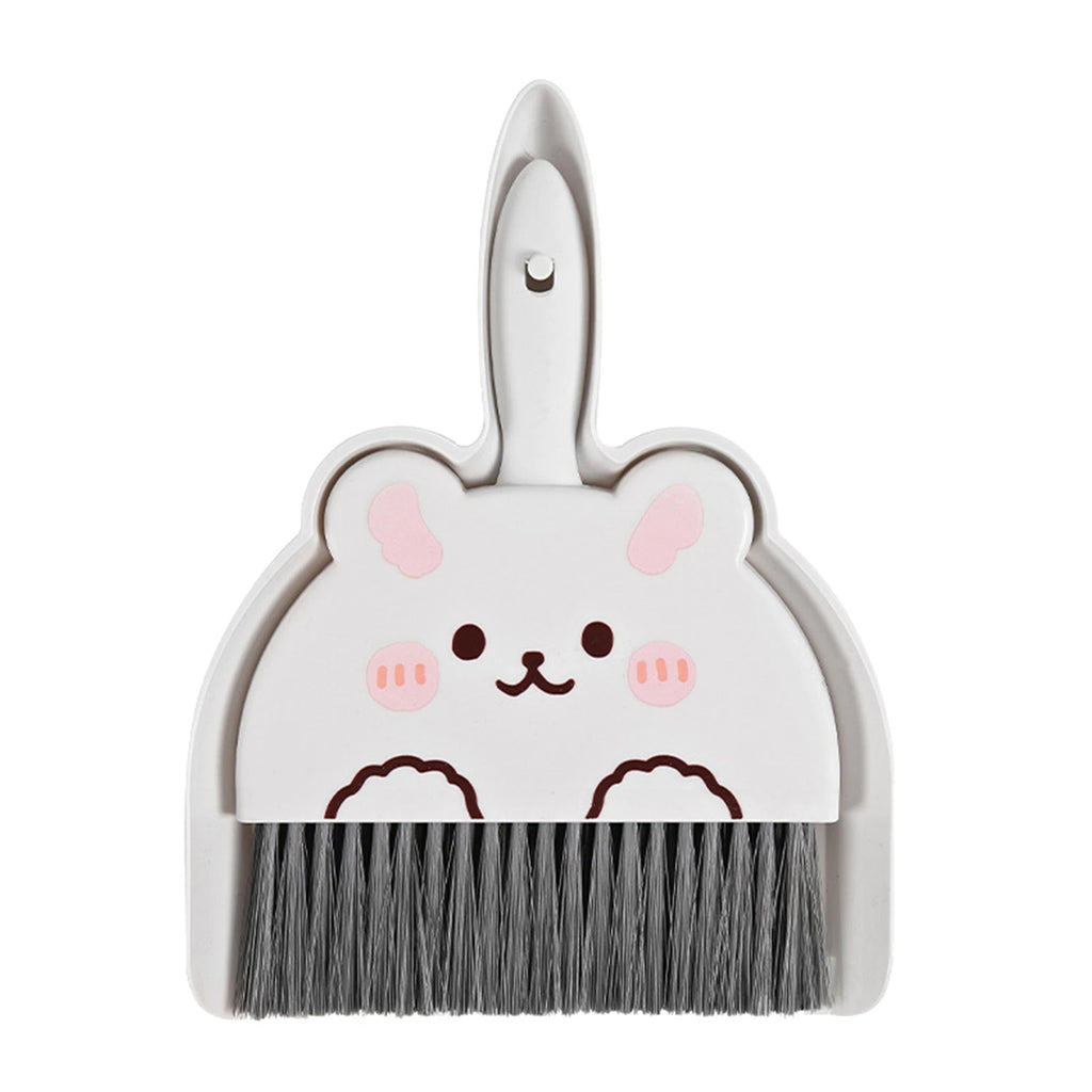 Dustpan and Brush Set Cartoon Mini Portable Cleaning Broom with Dust Pan