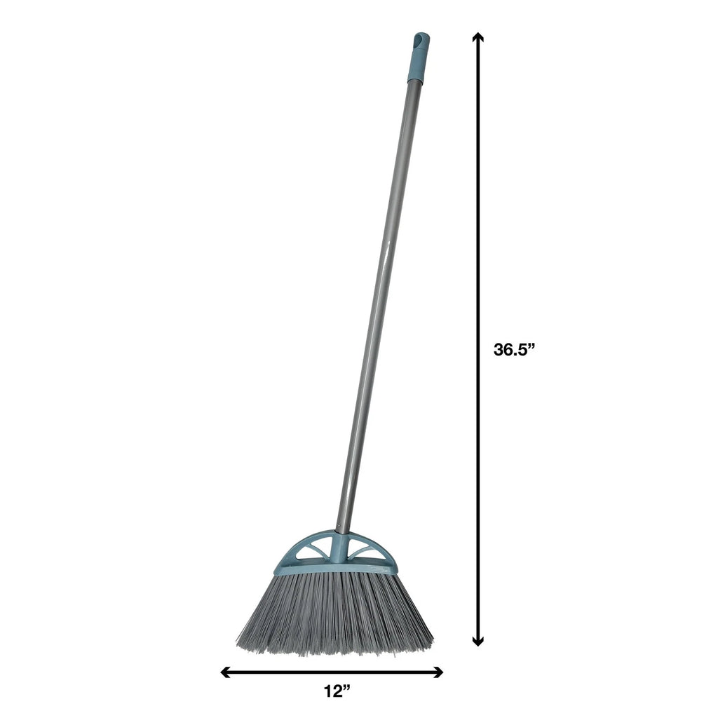 Great Value Lobby Broom and Dustpan Set, 2.75" x 11.81" x 41", Blue