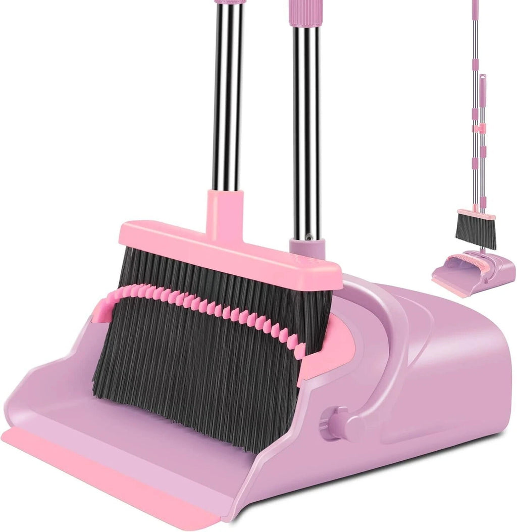 Broom and Dustpan Set for Home, Office, Indoor&Outdoor Sweeping GC005
