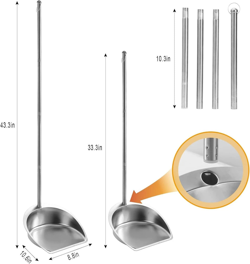 Broom And Dustpan Set For Home Upright Broom And Dust Pan With Long Handle Heavy