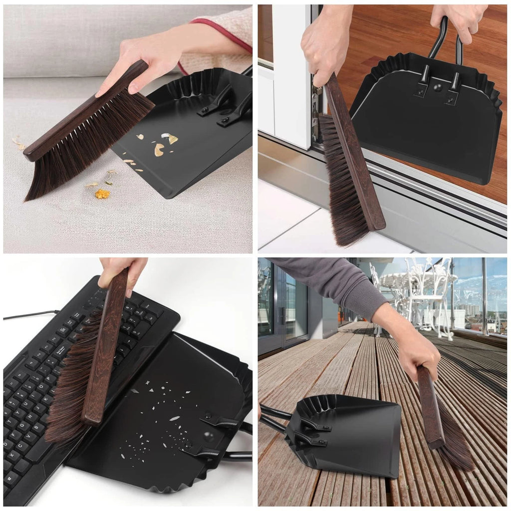 Dustpan and Brush Set-Handheld Angled Dust Pan and Hand Broom Set,Whisk Broom...
