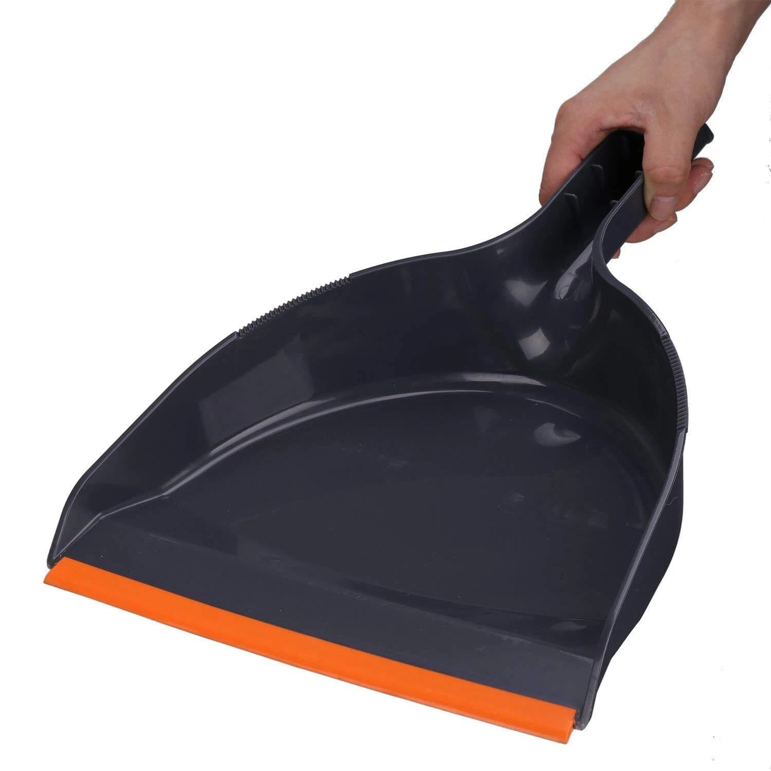 TreeLen Angle Broom and Dustpan Set Dust Pan Snaps On Broom Handles Orange