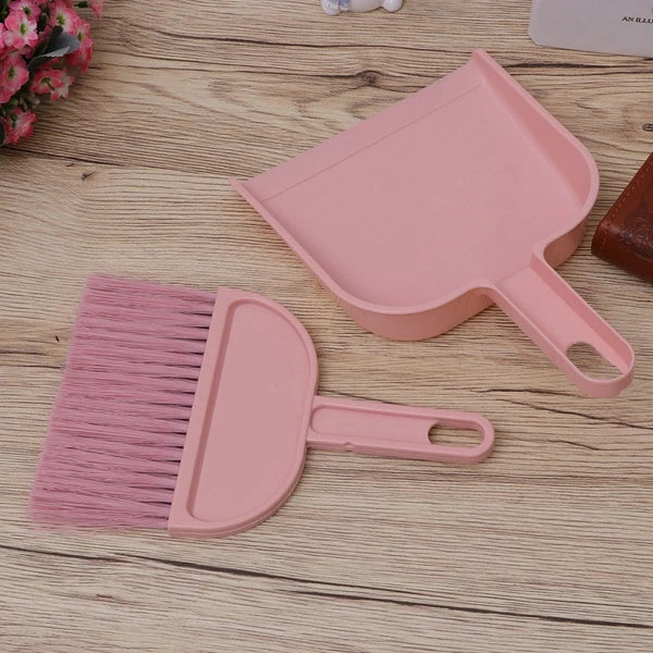 Mini Broom Dustpan Set Pet Hair Removal Cleaning Tools for Housekeeping
