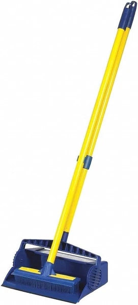 NOVUS SB9SET 4WLX9 Synthetic Blue Bristle Lobby Broom & Dust Pan 37"L Handle