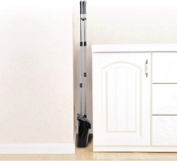2024 New Design Dustpan and Broom Set with Built-in Scraper for Home Use