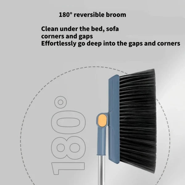 2p Set Of Brand New 3-in-1 Rotatable And Foldable Magnetic Suction Broom Dustp