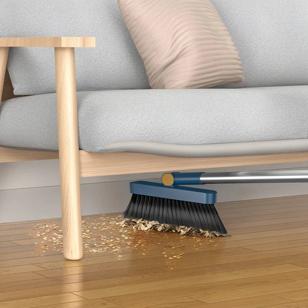 1x Broom Dustpan Set With Sturdy Long Handle Combo For Kitchen Indoor Outdoor