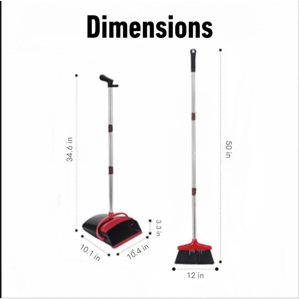 Awnii Broom and Dustpan Set, 50 inch Broom and Dust Pan Combo for Home Office
