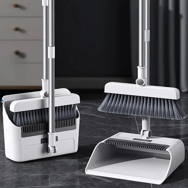 3-In-1 Broom And Dustpan Set 180 Degree Rotatable Broom Dustpan Combo New
