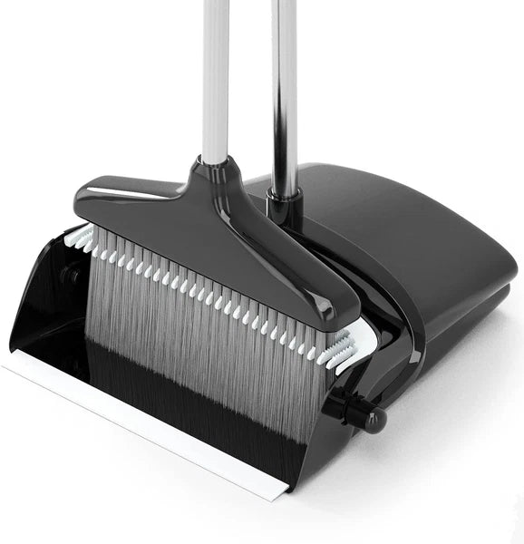 Broom and Dustpan Set 54" Long Handle for Home Use