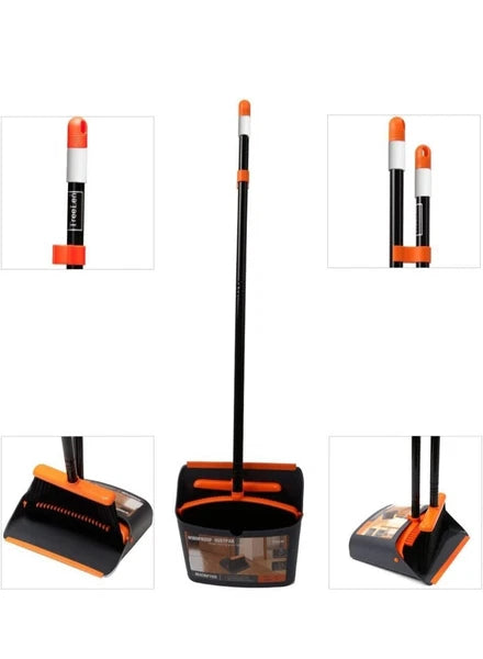 Broom and Dustpan Set with 52” Long Handle for Home Kitchen Room Office Lobby...
