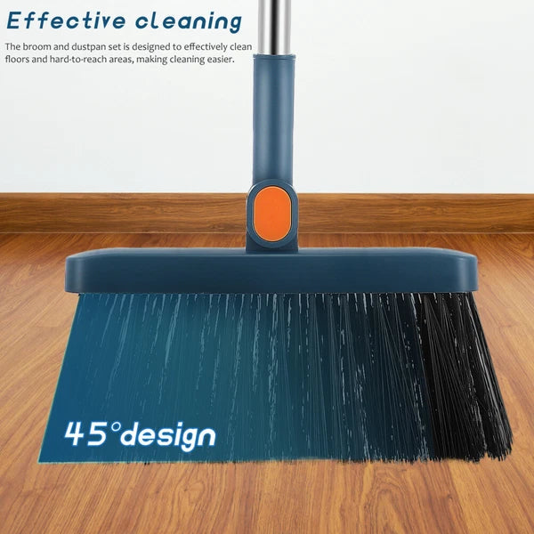 1 Set Broom With Dustpan Set Collapsible Broom And Dustpan For Home Dormitory