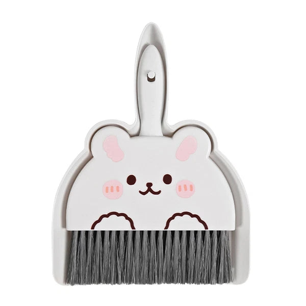 Dustpan and Brush Set Cartoon Mini Portable Cleaning Broom with Dust Pan