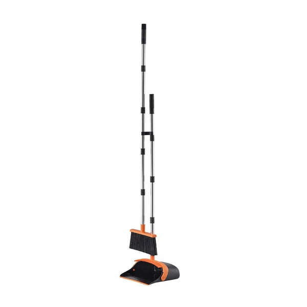 Broom and Dustpan Set with Self-Cleaning Teeth for Home Office Restaurant