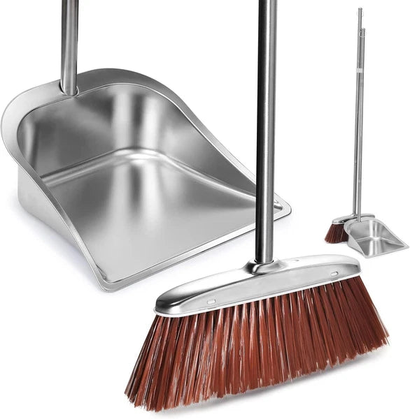 Broom and Dustpan Set for Home Sweeping Indoor Outdoor Kitchen Office Lobby NEW