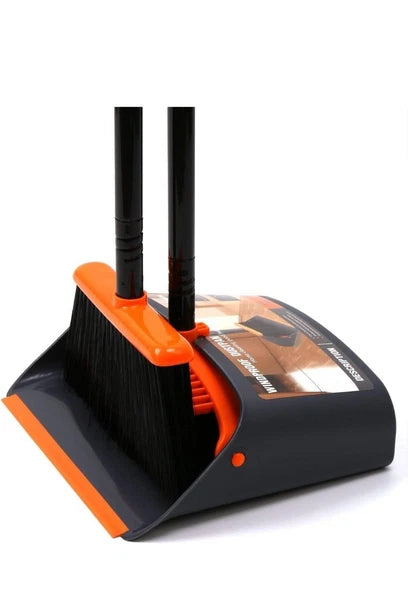 Broom and Dustpan Set with 52” Long Handle for Home Kitchen Room Office Lobby...
