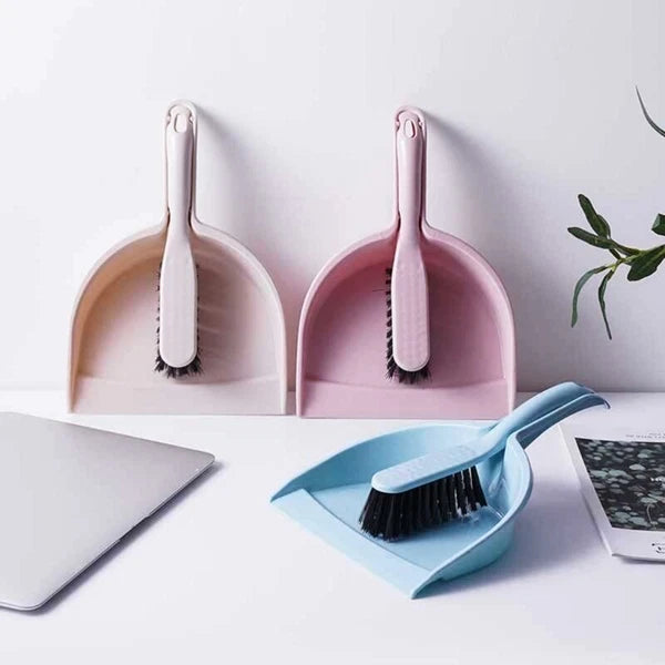 Small Broom and Dustpan Set for Home Mini Clean Brush with Dust Pans