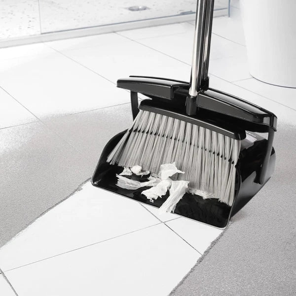 2024 New Design Dustpan and Broom Set with Built-in Scraper for Home Use