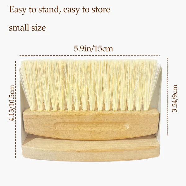 Mini Broom and Dustpan Set Small Metal and Brush Hand Whisk for Home Office