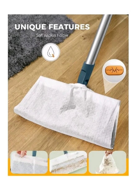 BIMZUC Broom and Dustpan Set for Home, Extendable to 50.4'' Long Handle Broom...