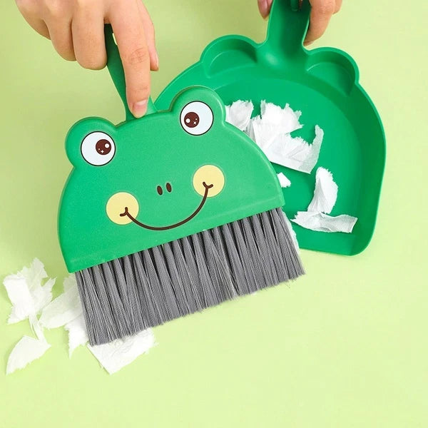 Small Broom & Dustpan Set - Desktop Cleaning Tool for Students