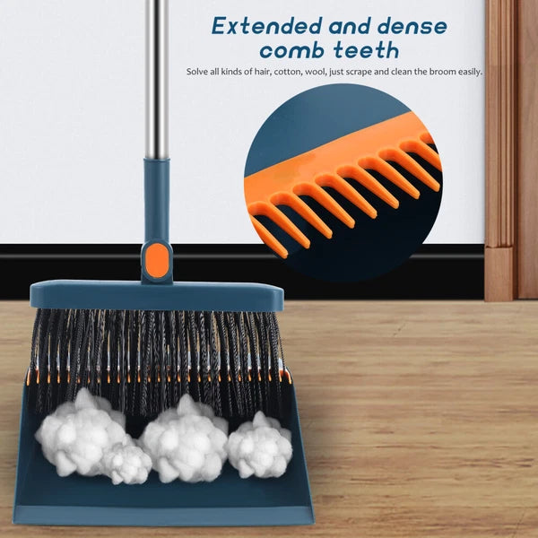 1 Set Broom With Dustpan Set Collapsible Broom And Dustpan For Home Dormitory