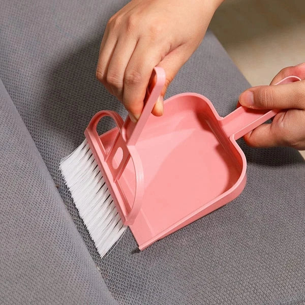 3 Pack Mini Hand Broom and Dustpan Set Small Dust Pans with Brush
